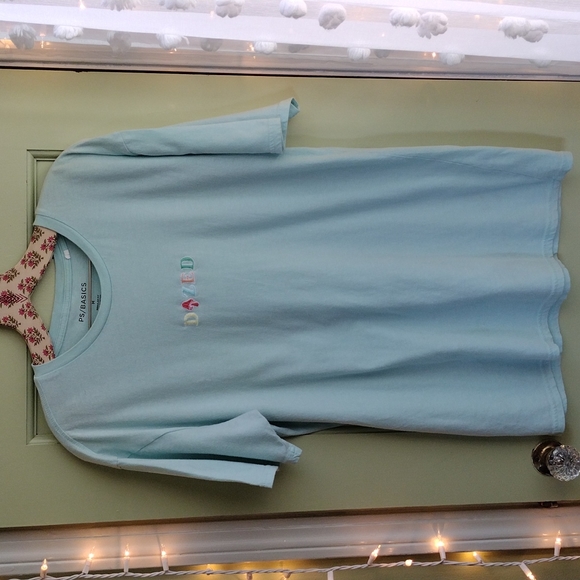 Women's PacSun DAZED 🍄 mushroom light blue regular fit Medium t-shirt - Picture 3 of 7